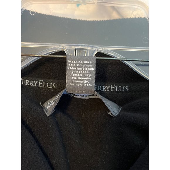 Perry Ellis Pullover Mens Medium Blue Black Microfleece Quarter Zip Long Sleeve - Picture 4 of 5
